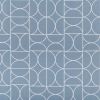 72-inch Blue White Circles Modern Semicircle Pattern Shower Curtain