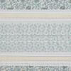 72 x 72-in Cotton Shower Curtain with Teal Blue Grey Cream White Paisley Pattern