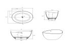 63" Freestanding Solid Surface Bathtub