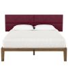 Jaxx Panelist Modern Padded Headboard ‚Äì Set of 4 Wall Mounted Panels (Each 11.25" x 38") - King, Vino Red Microvelvet