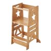 VEVOR Tower Step Stool, 3-Level Height Adjustable Toddler Step Stools for Kids, Kitchen Stool Helper