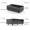 Modern Smart Coffee Table with Built-in Fridge, Bluetooth Speaker, Wireless Charging Module, Touch Control Panel, Power Socket, USB Interface