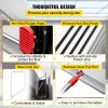 VEVOR Attic Steps Pull Down 12 Steps Attic Stairs Alloy Attic Access Ladder, Black Pulldown Attic Stairs, Wall-mounted Folding Stairs for Attic