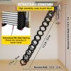 VEVOR Attic Steps Pull Down 12 Steps Attic Stairs Alloy Attic Access Ladder, Black Pulldown Attic Stairs, Wall-mounted Folding Stairs for Attic