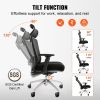 VEVOR Ergonomic Office Chair with Slide Seat, Desk Chair with Mesh Seat, Angle and Height Adjustable Home Office Chair with Back and Lumbar Support