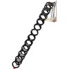 VEVOR Attic Steps Pull Down 12 Steps Attic Stairs Alloy Attic Access Ladder, Black Pulldown Attic Stairs, Wall-mounted Folding Stairs for Attic