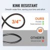 VEVOR Pressure Washer Hose, 100FT, Kink Free 3/8"-œÜ14.8 Male, 3/8"-œÜ15 Female For Most Brand Pressure Washers, 4.9'' Bending Radius