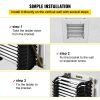 VEVOR Attic Steps Pull Down 12 Steps Attic Stairs Alloy Attic Access Ladder, Black Pulldown Attic Stairs, Wall-mounted Folding Stairs for Attic