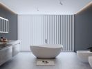 63" Freestanding Solid Surface Bathtub