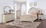 Antique White Wooden 1pc Dresser Only Bedroom Formal Antique Walnut Top Storage 7-Drawers Dresser Table (NO MIRROR)