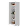 Virginia Double Door Storage Cabinet, Five Shelves
