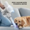 Stick Cordless Vacuum Cleaner Electric Rechargeable Vac Handheld with LED, Up to 45 Minutes, Powerful Suction, Versatile for Carpet, Hard Floor