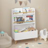 Kids Bookshelf, Book and Magazine Rack, Book Organizer, toy Storage Cabinet Organizer, White