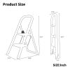 2 Step Ladder, Step Stool for Adults, Folding Step Stool with Wide Anti-Slip Pedal, Sturdy Steel Ladder