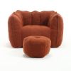 Soft Bean Bag Chair with High Resilient Foam(Chips)for living room and bedroom,Comfortable Square Lazy Sofa with Footstool, Cover for Adults to Gaming