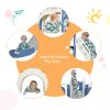 Kids Slide Playset Structure, Freestanding Castle Climber with Slide and Basketball Hoop, Toy Storage Organizer for Toddlers