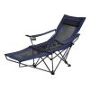 Foldable Camping Chair 330LBS Load Heavy Duty Steel Lawn Chair Collapsible Chair with Reclining Backrest Angle Cup Holder Pillow Side Pocket Carry Bag