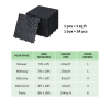 12 x 12 Inch Black Interlocking Deck Tiles Plastic Waterproof Outdoor All Weather Anti-slip Bathroom Shower Balcony Porch Strong Weight Capacity Upto