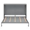 Queen Size Murphy Bed Wall Bed,Gray
