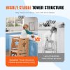 VEVOR Tower Step Stool, 3-Level Height Adjustable Toddler Step Stools for Kids, Kitchen Stool Helper