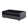 Modern Smart Coffee Table with Built-in Fridge, Bluetooth Speaker, Wireless Charging Module, Touch Control Panel, Power Socket, USB Interface