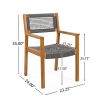 BRAIDED DINING CHAIR Dark Grey