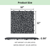 12 x 12 Inch Black Interlocking Deck Tiles Plastic Waterproof Outdoor All Weather Anti-slip Bathroom Shower Balcony Porch Strong Weight Capacity Upto