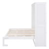 Queen Size Murphy Bed Wall Bed,White