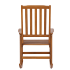 Acacia Indoor Rocking Chair, Outdoor Solid Wood Patio Furniture New Style Light Brown