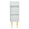 21.6" white Bathroom vanity, Combo Cabinet, Bathroom Storage Cabinet, Single Ceramic Sink, Left side storage