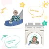 Kids Slide Playset Structure, Freestanding Castle Climber with Slide and Basketball Hoop, Toy Storage Organizer for Toddlers