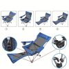 Foldable Camping Chair 330LBS Load Heavy Duty Steel Lawn Chair Collapsible Chair with Reclining Backrest Angle Cup Holder Pillow Side Pocket Carry Bag