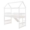 Twin Loft Bed with Slide, House Bed with Slide,White(OLD SKU :LT000212AAK)