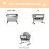 Baby Bassinet, Bedside Sleeper,Foldable Baby Bed to Bed, Adjustable Portable Bed for Infant/Baby/Newborn,with Mosquito Nets, Large Storage Bag