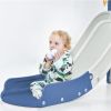 Kids Slide Playset Structure, Freestanding Castle Climber with Slide and Basketball Hoop, Toy Storage Organizer for Toddlers