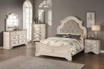 Antique White Wooden 1pc Dresser Only Bedroom Formal Antique Walnut Top Storage 7-Drawers Dresser Table (NO MIRROR)