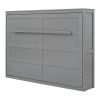 Queen Size Murphy Bed Wall Bed,Gray