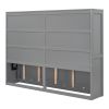 Queen Size Murphy Bed Wall Bed,Gray