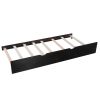 L-shaped Platform Bed with Trundle and Drawers Linked with built-in Desk,Twin,Espresso(Old SKU:SM000916AAP)