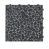 12 x 12 Inch Black Interlocking Deck Tiles Plastic Waterproof Outdoor All Weather Anti-slip Bathroom Shower Balcony Porch Strong Weight Capacity Upto