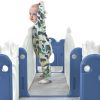 Kids Slide Playset Structure, Freestanding Castle Climber with Slide and Basketball Hoop, Toy Storage Organizer for Toddlers