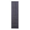 Twin Size Murphy Bed with Wardrobe and Drawers;  Storage Bed;  can be Folded into a Cabinet;  Gray
