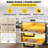 VEVOR Commercial Pizza Oven Countertop, 14" Double Deck Layer, 110V 1950W Stainless Steel Electric Pizza Oven with Stone and Shelf