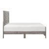 Contemporary Rustic Gray Finish Queen Size Panel Bed Wooden Bedroom Furniture 1pc, Bed in a Box