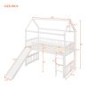 Twin Loft Bed with Slide, House Bed with Slide,White(OLD SKU :LT000212AAK)
